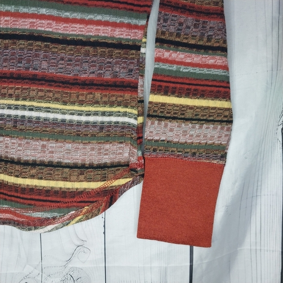 No Boundaries Striped Multicolor Grunge 90’s Long  Sleeve Top - Picture 2 of 13